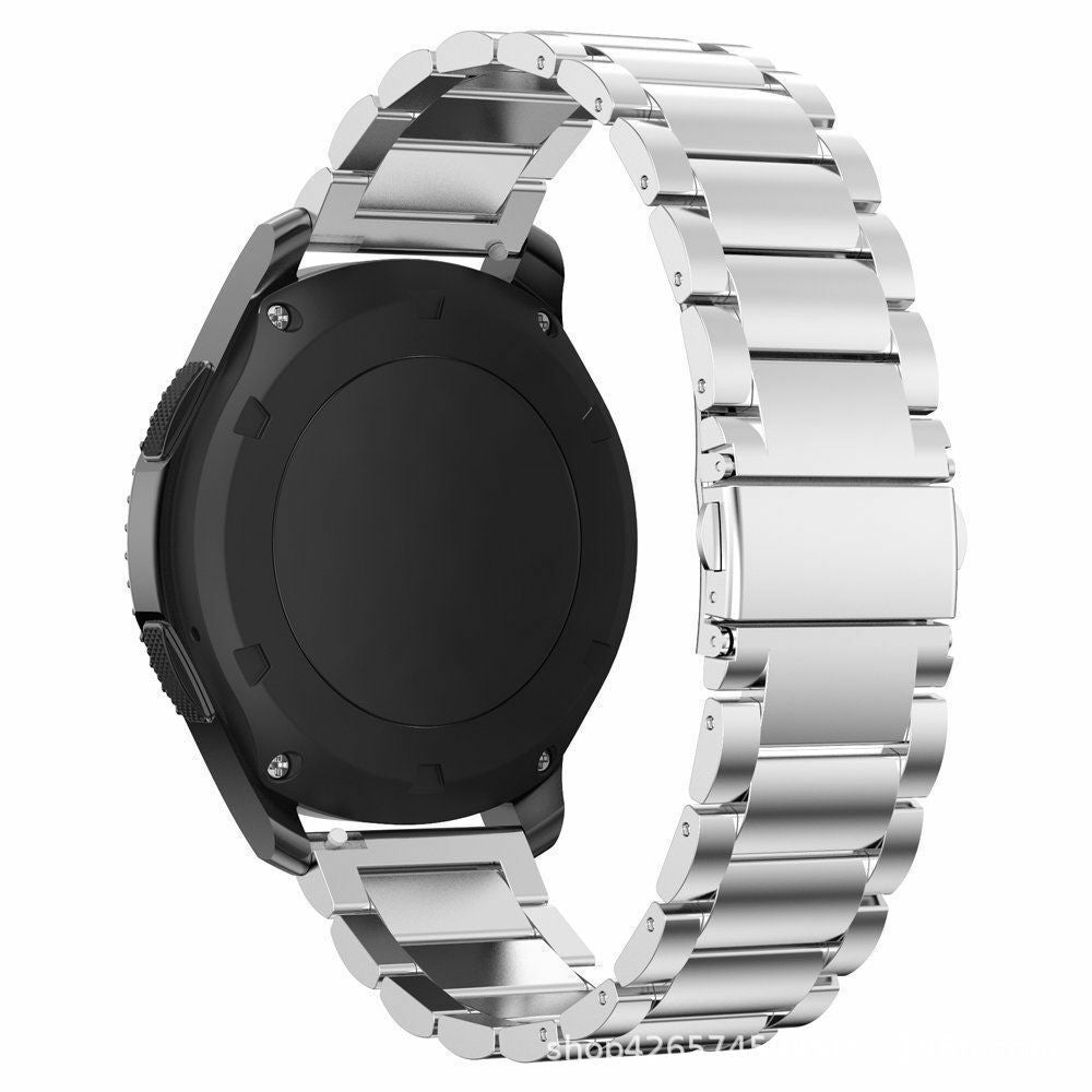 A Suitable for Samsung Galaxy Watch 3 stainless steel strap 20/22mm universal three-ball metal steel strap