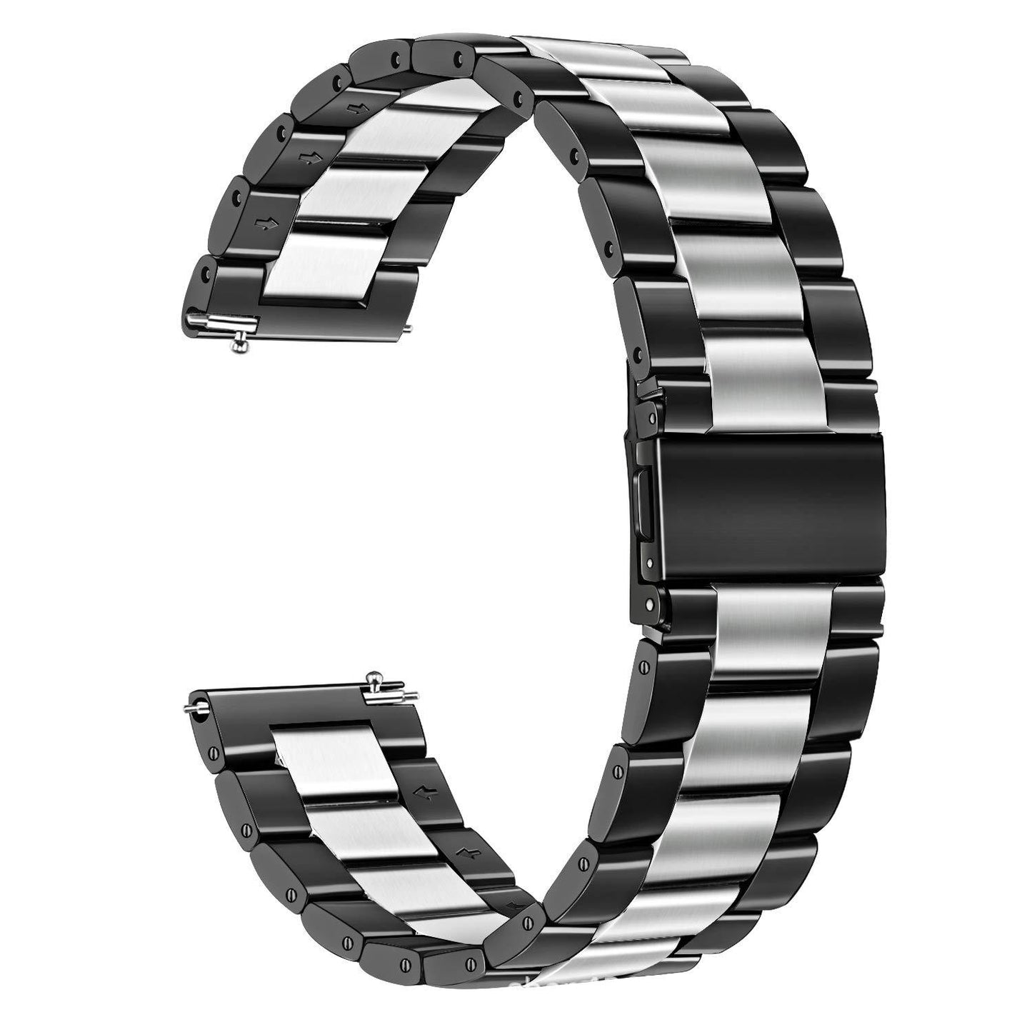 A Suitable for Samsung Galaxy Watch 3 stainless steel strap 20/22mm universal three-ball metal steel strap