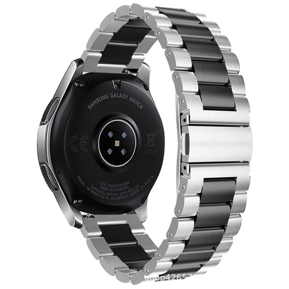 A Suitable for Samsung Galaxy Watch 3 stainless steel strap 20/22mm universal three-ball metal steel strap