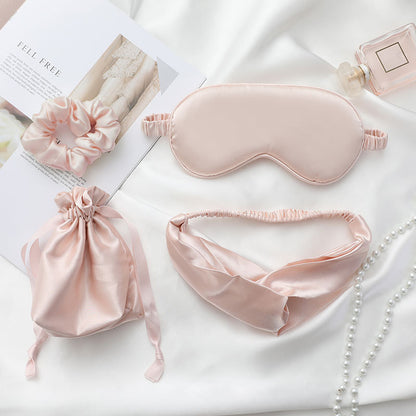 A four-piece set of blindfold hair band