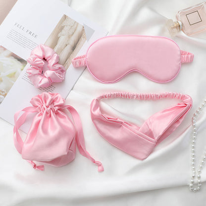 A four-piece set of blindfold hair band