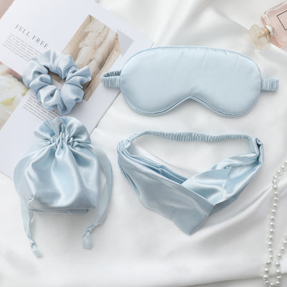 A four-piece set of blindfold hair band