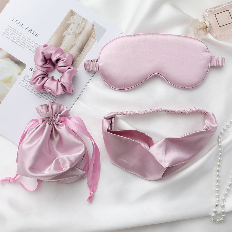 A four-piece set of blindfold hair band