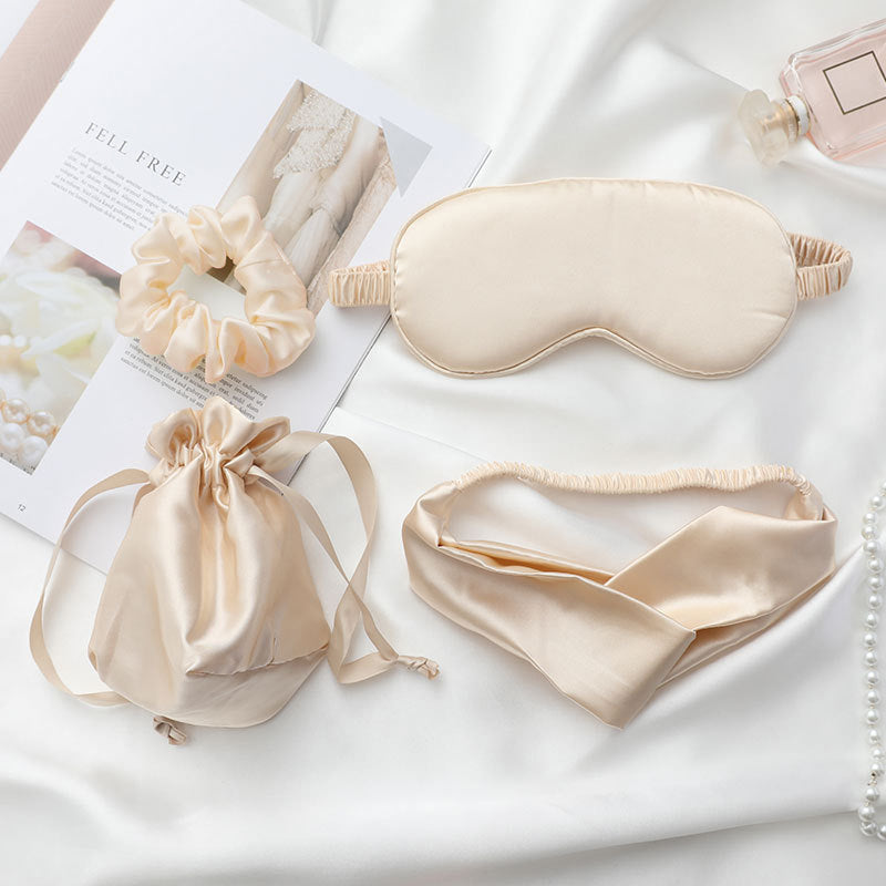 A four-piece set of blindfold hair band