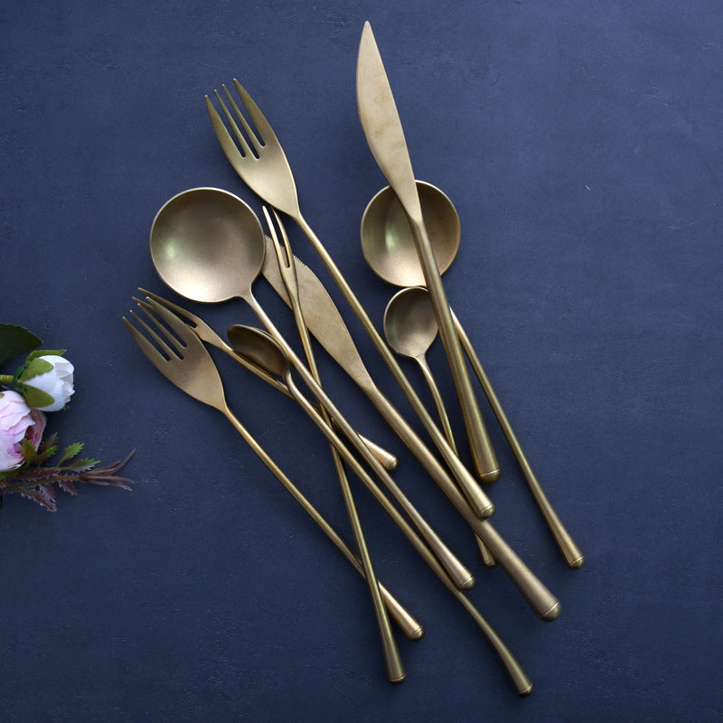 A stainless steel cutlery