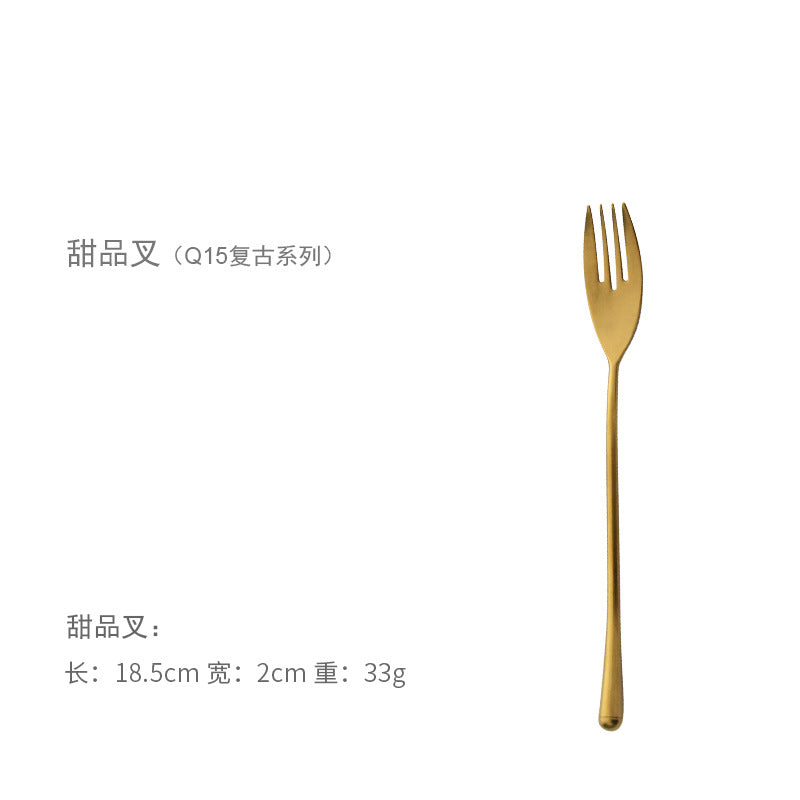 A stainless steel cutlery