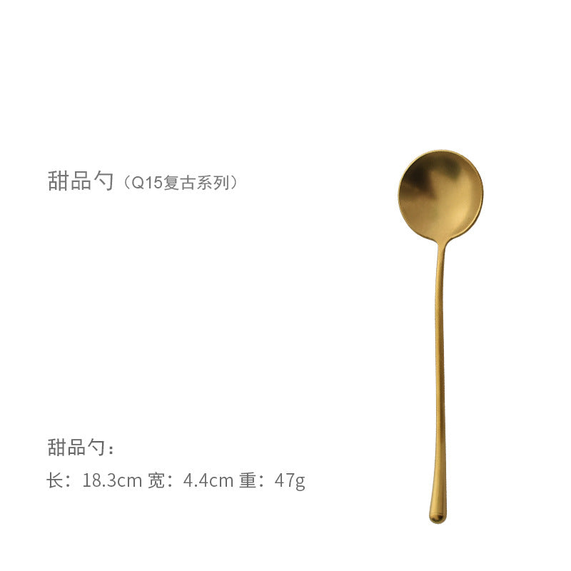A stainless steel cutlery