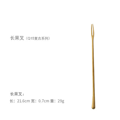 A stainless steel cutlery