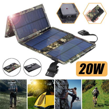 A Solar Panel 20W Portable Solar Panel Outdoor Power Supply Solar Mobile Power Supply