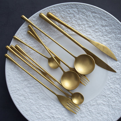 A stainless steel cutlery