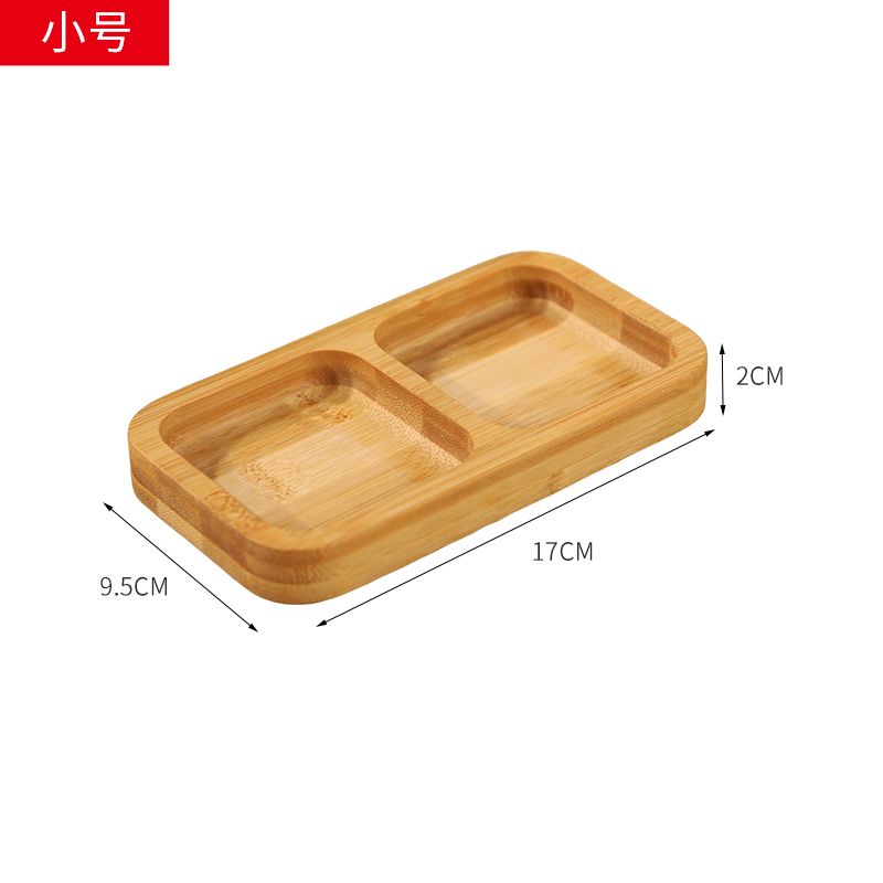 P Bamboo Tray Grid Refreshment Tray Dried Fruit Tray Candy Snack Tray