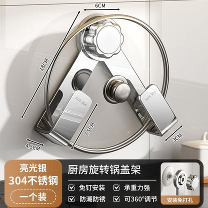 P 304 stainless steel rotating wall-mounted storage