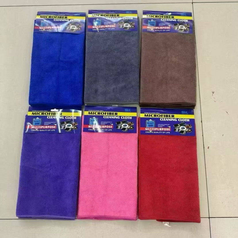 A enlarged and thickened car towel without leaving marks, water-absorbing polyester brocade microfiber towel, household cleaning floor towel