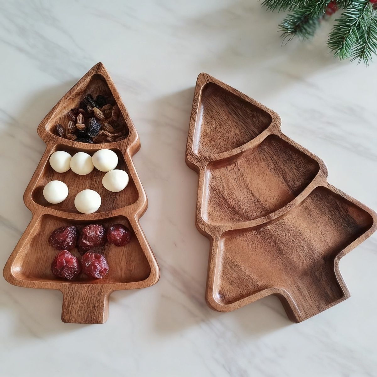 P Christmas tree snack plate household fruit plate Christmas garden decoration plate