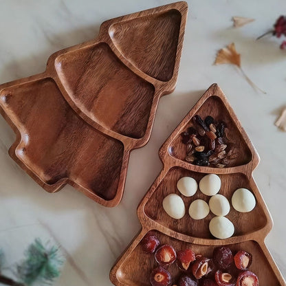 P Christmas tree snack plate household fruit plate Christmas garden decoration plate