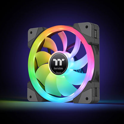 A Tt  SWAFAN EX12 EX14 ARGB Fan Magnetic Symphony Fan Front and Back Blade Outlet Mute