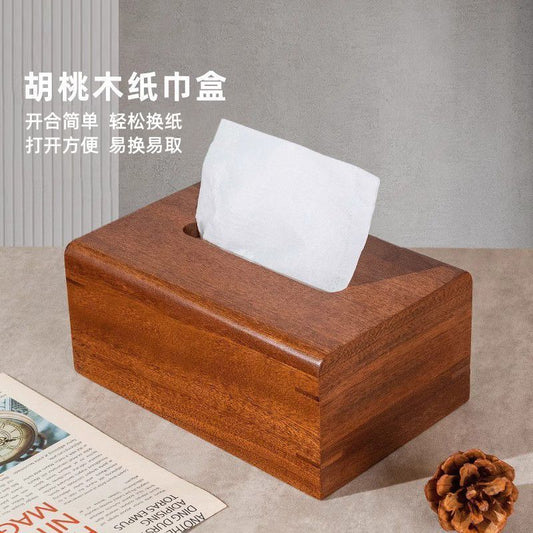 P ebony tissue box  high-end solid wood