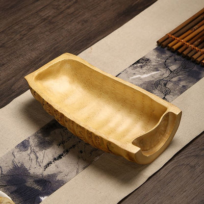P Bamboo Products Bamboo Root Dried Fruit Plate