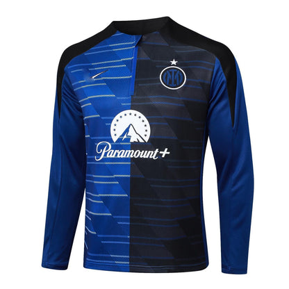 A 2425 half-pull national rice color orchid inkjet training sportswear autumn and winter long zipper embroidered football jersey trousers set