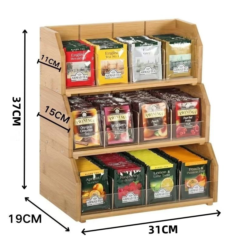 P Wooden tea bag storage box Finishing box