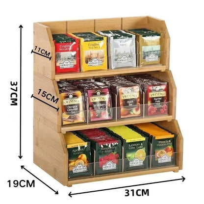 P Wooden tea bag storage box Finishing box