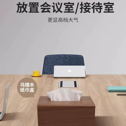 P ebony tissue box  high-end solid wood