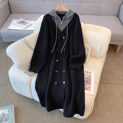 P long knitted jacket