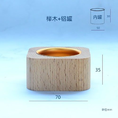 P succulent flower pot black walnut solid wood table ornament