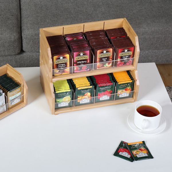 P Wooden tea bag storage box Finishing box