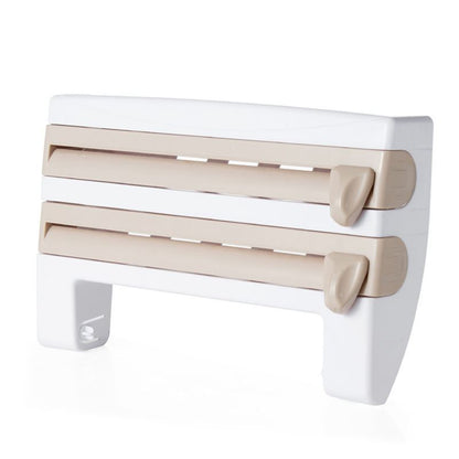 A with cutter, plastic wrap storage rack, refrigerator hanging barbecue plastic wrap rack, kitchen rack with cutting