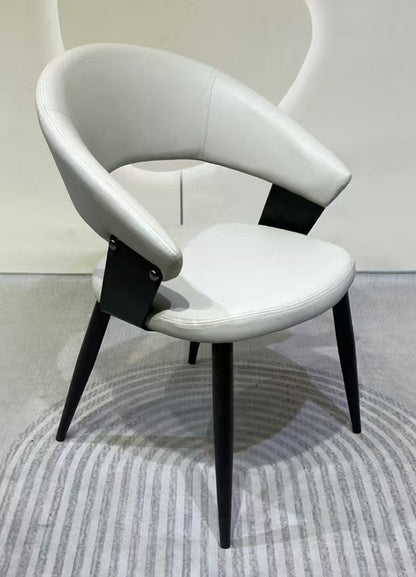 A Leather Dining Chair Home Hotel Reception Chair Leisure Chair Durable Dining Chair