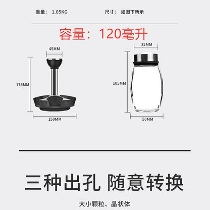 Seasoning Box Set Seasoning Can Kitchen Home Creative Rotating Seasoning Bottle Seasoning Box Glass Seasoning Bottle Can - Mixbatch