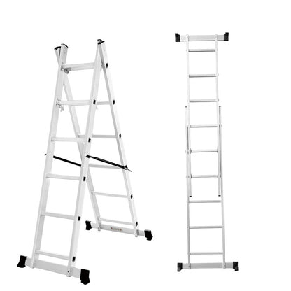 A indoor decoration thickened aluminum alloy scaffolding ladder engineering folding combination herringbone ladder scaffolding platform