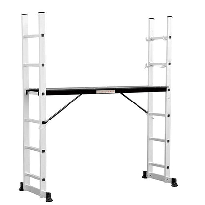 A indoor decoration thickened aluminum alloy scaffolding ladder engineering folding combination herringbone ladder scaffolding platform