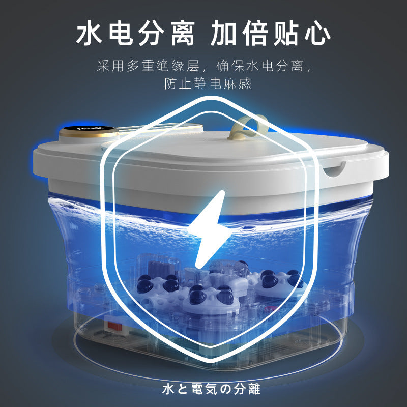 A new foot bath home foot bucket Douyin foldable automatic heating constant temperature electric massage foot basin cross-border