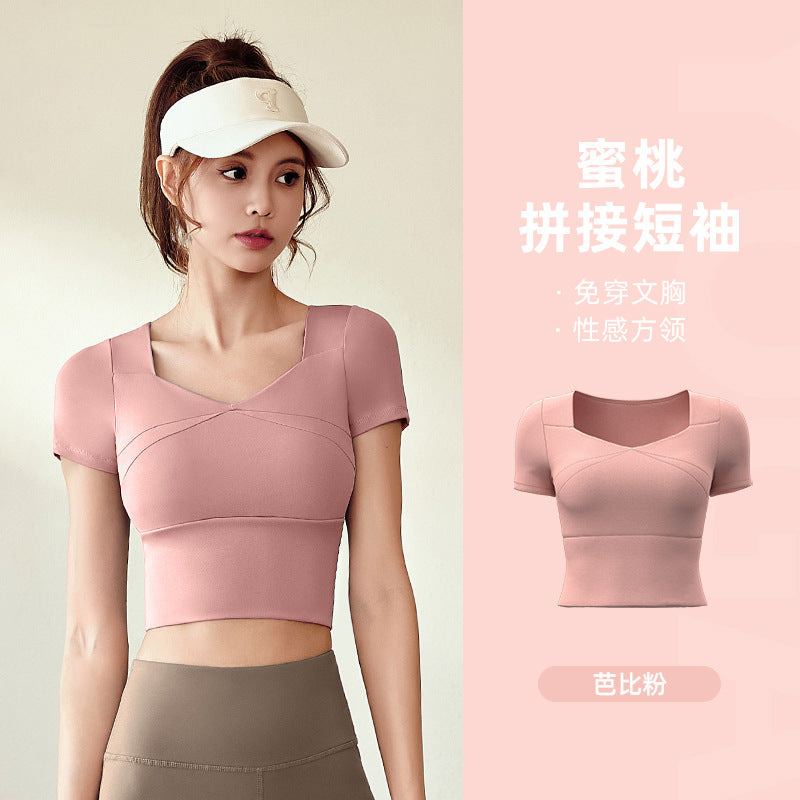 A Yoga suit Naked high elastic yoga suit Slim fit sports thin outdoor fitness suit women