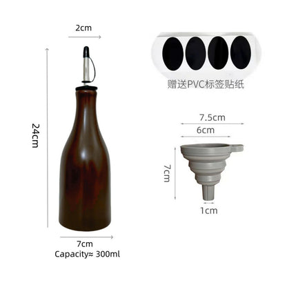 A ceramic oil bottle seasoning bottle