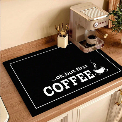 A Solid color kitchen drain pad New diatom mud desktop pool Wear-resistant suction pad Anti-scalding heat insulation pad