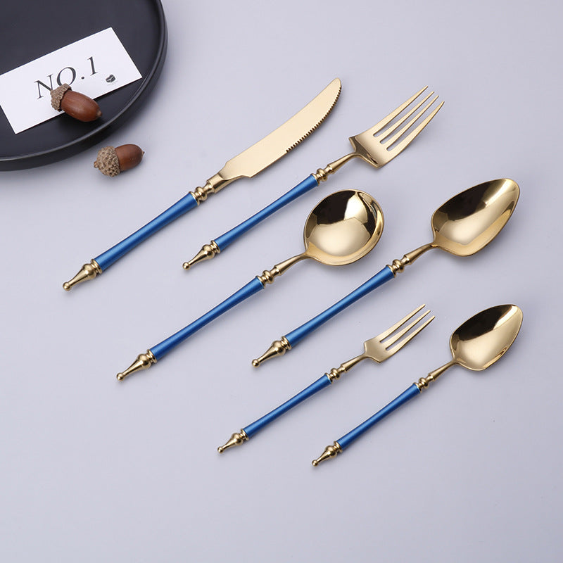 A stainless steel cutlery