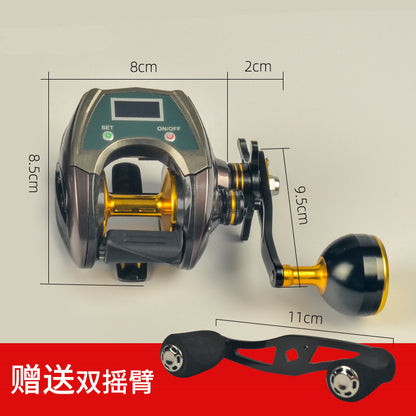 A sea fishing water drop wheel long-distance projection digital display wheel charging Luya fishing wheel