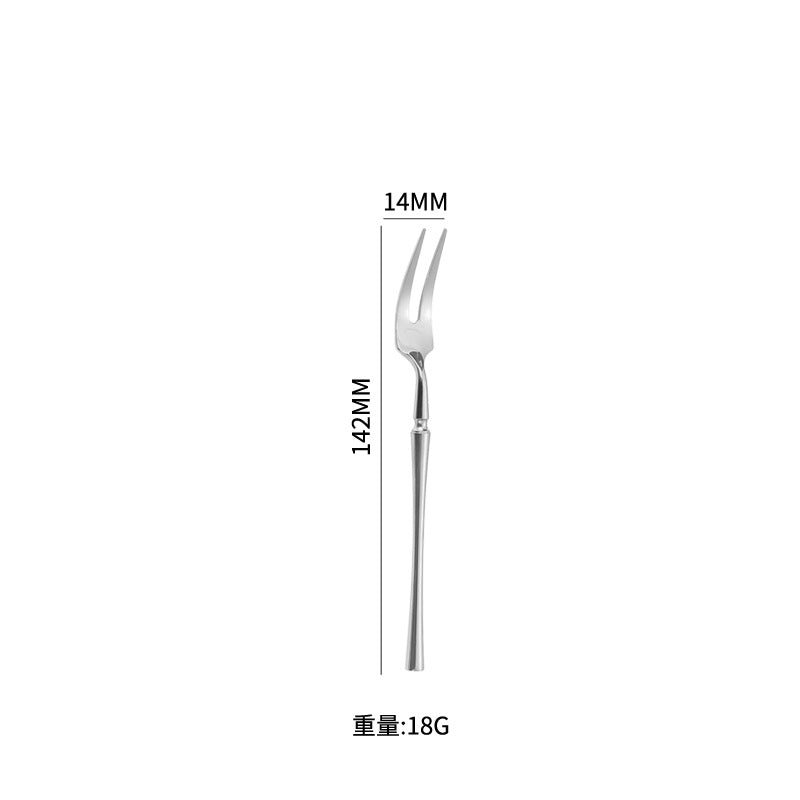 A stainless steel tableware