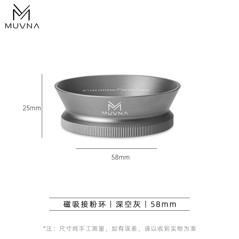 A MUVNA, magnetic suction powder ring espresso machine handle anti-fly powder ring connection fan group 51/53/58 mm