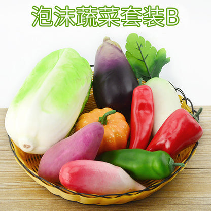 A simulated vegetable early education props studio shooting props window ornaments fake cabbage radish fake vegetables