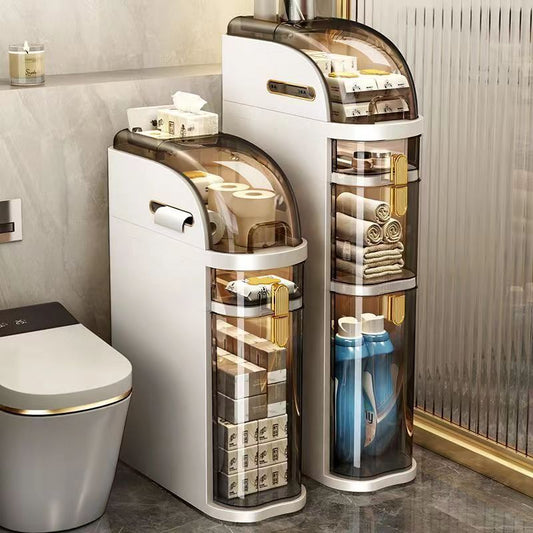A bathroom, bathroom, crevice storage cabinet, storage rack, plastic waterproof shelf, bathroom, sundries rack, narrow floor cabinet