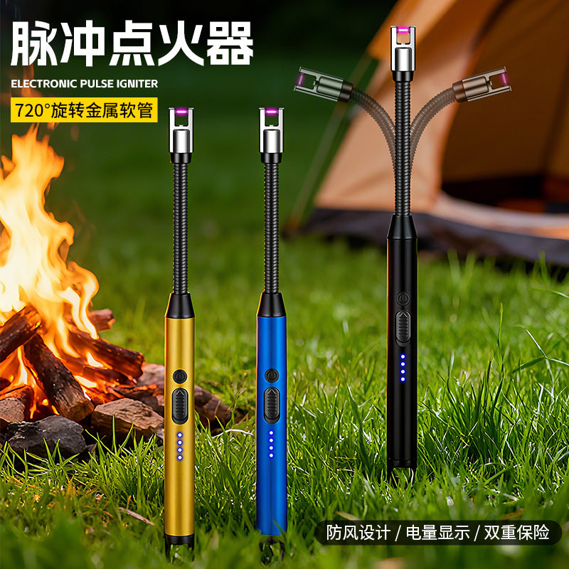 A JL804 factory direct sales rechargeable cigarette lighter aromatherapy gas natural gas stove USB arc kitchen ignition gun