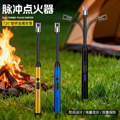 A JL804 factory direct sales rechargeable cigarette lighter aromatherapy gas natural gas stove USB arc kitchen ignition gun