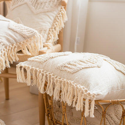 A throw pillow pillowcase