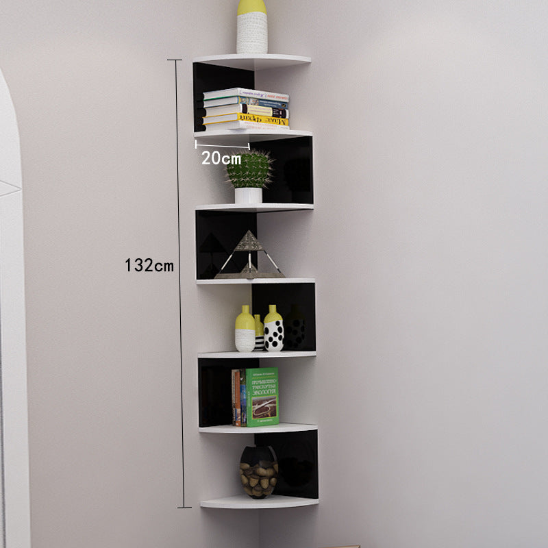A Corner Shelf Corner Moisture-proof No Punching Wall Bedroom Wall Corner Bookshelf Kitchen Triangle Cabinet Storage Rack