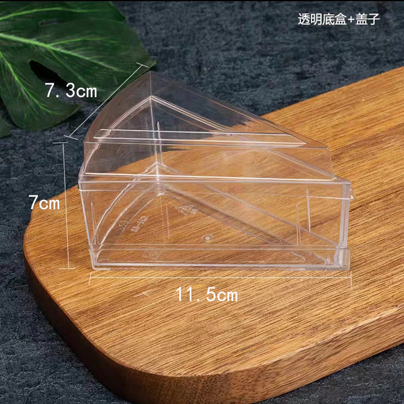A triangular mold mousse cup disposable hard plastic curved 8 inch cake lasagna gift box lasagna special