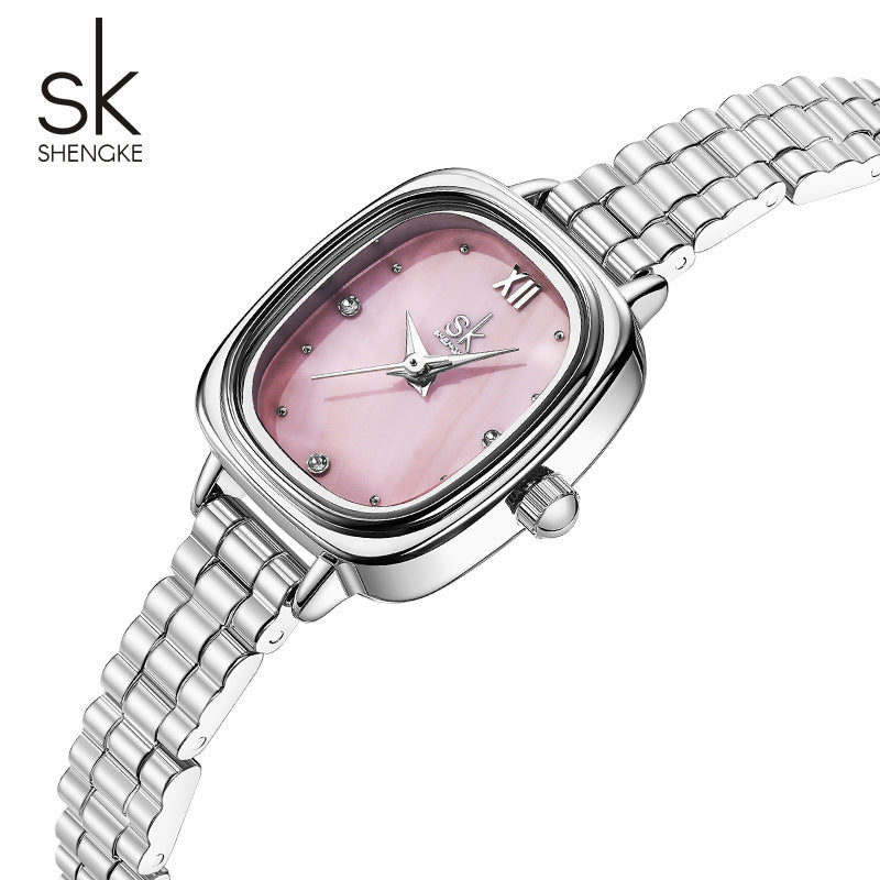 ASK watch women's high-end waterproof stainless steel versatile watch niche cross-border foreign trade women's watch women